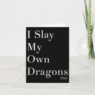 Carte J'Ai Jeté Ma Chemise Motivationnelle Dragons
