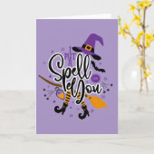 Carte J'ai jeté un sort sur toi (Fleur jaune)