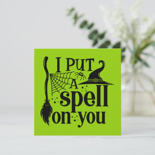 Carte "J'ai jeté un sortilège sur toi" (Debout devant)