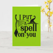 Carte "J'ai jeté un sortilège sur toi" (Fleur jaune)