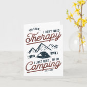 Carte J'ai juste besoin d'aller camper (Fleur jaune)
