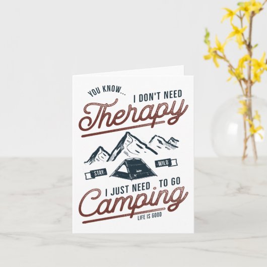 Carte J'Ai Juste Besoin D'Aller En Camping (Fleur jaune)