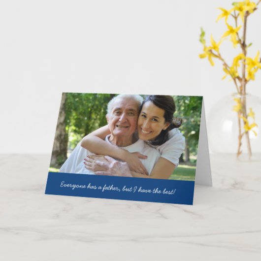 Carte J'Ai La Meilleure Fête des pères Photo (Fleur jaune)