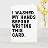 Carte J'Ai Lavé Mes Mains Avant D'Écrire Ceci (Fleur jaune)