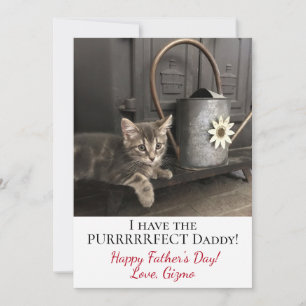 Carte J'Ai Le Père Parfait ! Fête des pères Kitty Photo