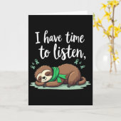 Carte J'ai le temps d'écouter Mois de la santé mentale R (Fleur jaune)