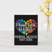 Carte J'Ai Le Temps D'Écouter Sensibilisation À La Santé (Fleur jaune)