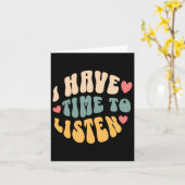 Carte J'Ai Le Temps D'Écouter Sensibilisation Au Suicide (Fleur jaune)