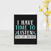 Carte J'Ai Le Temps D'Écouter Votre Vie, Ça Compte Pour  (Fleur jaune)