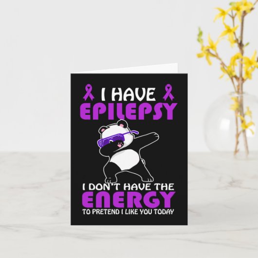 Carte J'ai l'épilepsie Ne fais pas semblant que je t'aim (Fleur jaune)