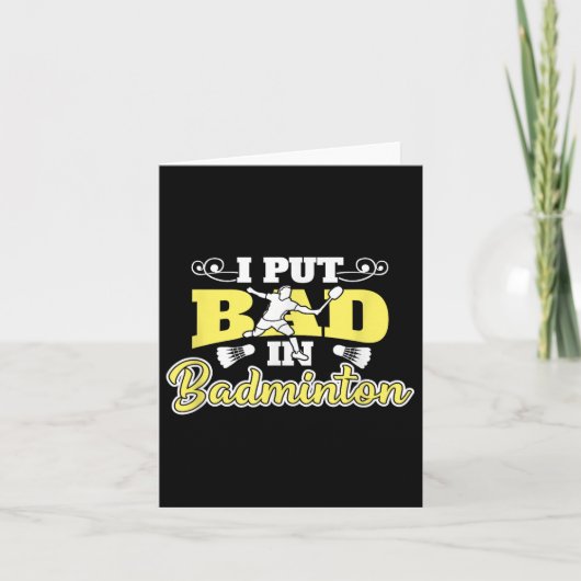 Carte J'Ai Mal À Badminton (Devant)