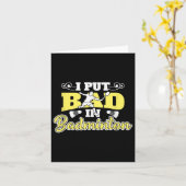 Carte J'Ai Mal À Badminton (Fleur jaune)