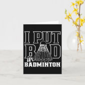 Carte J'Ai Mal Dans Badminton Sport Shutter Player Team (Fleur jaune)