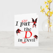 Carte J'Ai Mis D Dans Le Diable Correspondant Couple Drô (Fleur jaune)