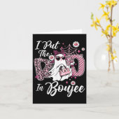 Carte J'ai mis le Boo dans Boujee Ghost drôle Nk léopard (Fleur jaune)