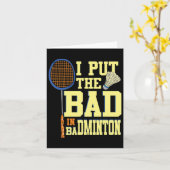 Carte J'Ai Mis Le Mauvais Dans Badminton 2 (Fleur jaune)