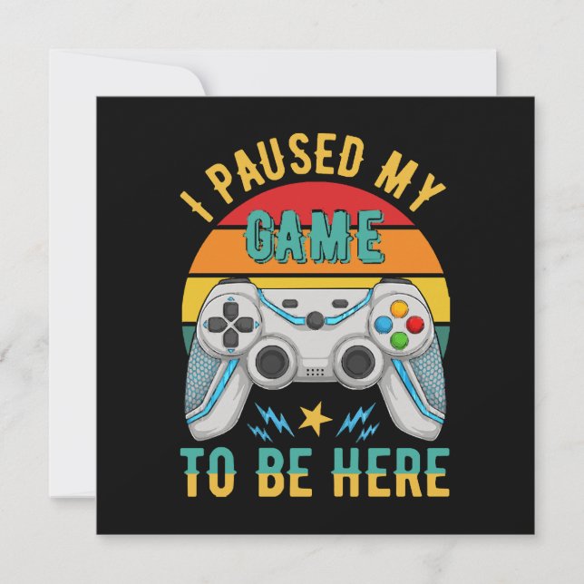 Carte j'ai mis ma partie en pause (Devant)