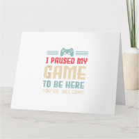J'ai mis mon jeu en pause pour être ici, merci, ca