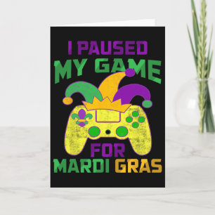 Carte J'ai mis mon jeu en pause pour la vidéo du contrôl
