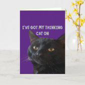 Carte J'ai mon chat de pensée sur la citation amusante d (Fleur jaune)