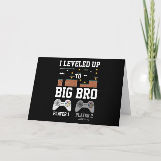 Carte J'ai nivelé à Big Bro !, Gamer nouveau frère (Devant)