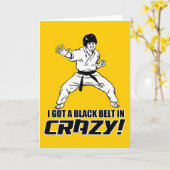 Carte J'ai obtenu une ceinture noire dans fou (Fleur jaune)