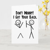 Carte J'ai obtenu votre dos ! (Fleur jaune)