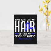 Carte J'Ai Peut-Être Perdu Mes Cheveux Mais Pas Mon Humo (Fleur jaune)