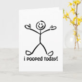 Carte J'Ai Poopé Aujourd'Hui (Fleur jaune)