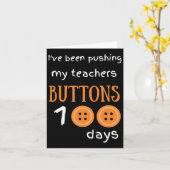 Carte J'Ai Poussé Les Boutons De Mes Enseignants 100 Jou (Fleur jaune)