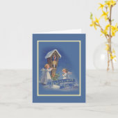 CARTE J'AI PRIE POUR VOUS AUJOURD'HUI ANGE VIERGE MARIE (Fleur jaune)