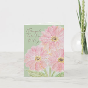 Carte J'ai prié pour vous aujourd'hui   Gerbera Aquarell