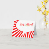Carte j'ai pris ma retraite ! (bulle comique) (Fleur jaune)