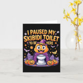 Carte J'Ai Pris Mes Toilettes Skibidi Pour Être Ici Drôl (Fleur jaune)