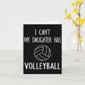 Carte J'ai pu' ; ma fille a un papa de volley-ball ;  (Fleur jaune)