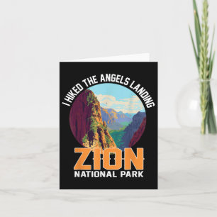 Carte J'Ai Randonné Les Anges Atterrissant Zion National