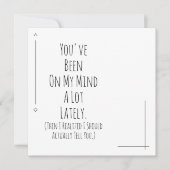 Carte J'Ai Réalisé Que Je Devrais Vous Dire Que Vous Ête (Devant)