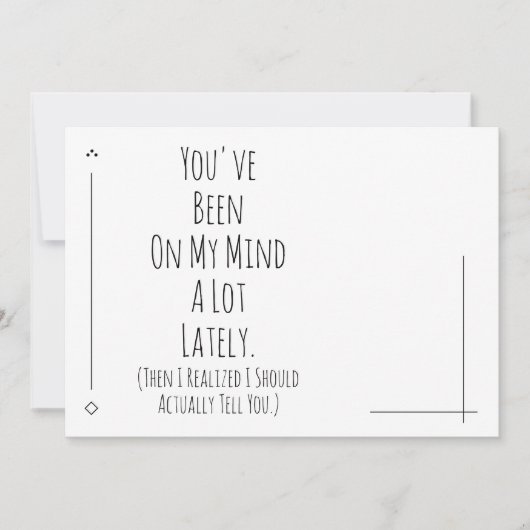 Carte J'Ai Réalisé Que Je Devrais Vous Dire Que Vous Ête (Devant)