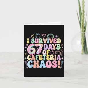 Carte J'ai survécu 67 jours de chaos à la cafétéria Dame