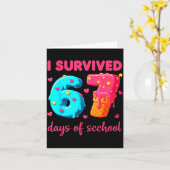 Carte J'ai Survécu 67 Jours D'école Drôle 67 Mème Profes (Fleur jaune)