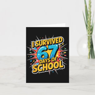 Carte J'ai Survécu 67 Jours D'école Drôle 67 Professeurs