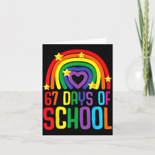 Carte J'ai survécu 67 jours d'école drôle mème étudiant