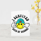 Carte J'ai Survécu 67 Jours D'école Enseignants Élèves S (Fleur jaune)