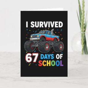 Carte J'ai Survécu 67 Jours D'école Six Sept Mème Pour M