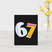 Carte J'ai survécu à 67 jours d'école Mème drôle Enseign (Fleur jaune)