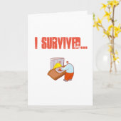 Carte J'ai survécu à la cafétéria de l'hôpital (Fleur jaune)