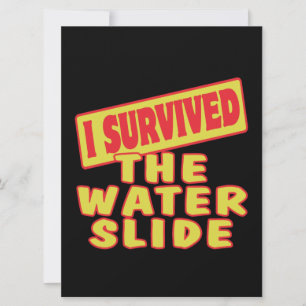 CARTE J'AI SURVÉCU À LA DIAPOSITIVE D'EAU