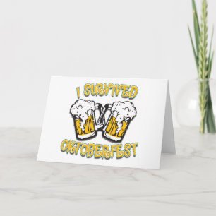 Carte J'ai survécu à la fête de la bière