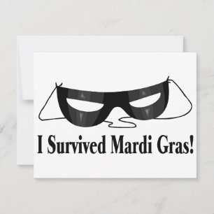 Carte J'ai survécu à Mardi Gras