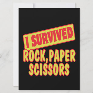 CARTE J'AI SURVÉCU AUX ÉCRANS DE PAPIER ROCK